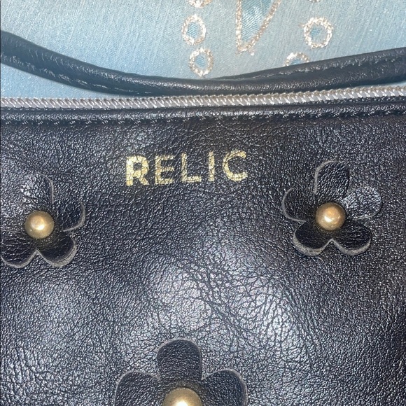 Relic Black Floral Clutch with Gold Accents - Picture 2 of 8